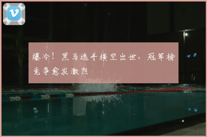 爆冷!黑马选手横空出世,冠军榜竞争愈发激烈